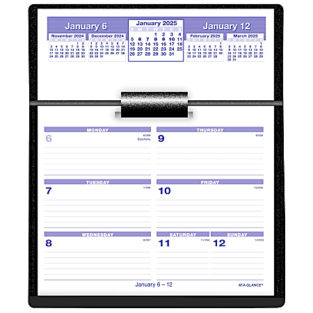 2025 AT-A-GLANCE® Flip-A-Week Desk Calendar And Base, 5-1/2" x 7", Traditional, January To December 2025, SW700X00