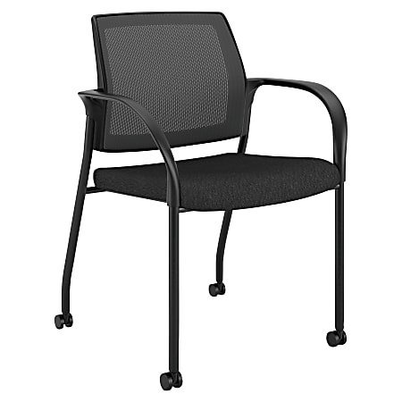 HON® Ignition® Mesh Back Mobile Guest Chair, Black