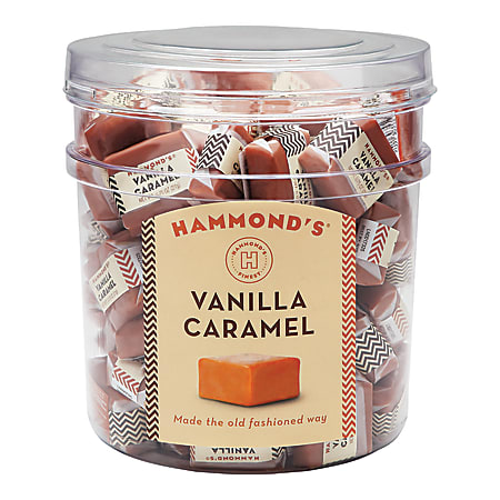Hammond's Candies Natural Vanilla Caramels - Display Tub - 80-.75 oz.