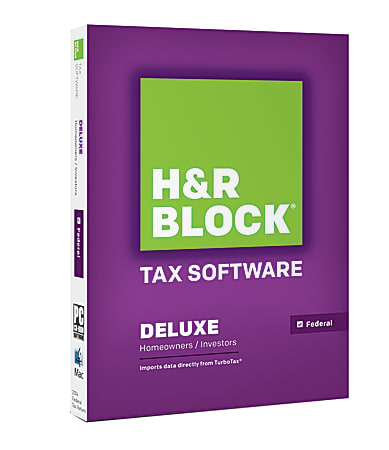H & R Block® Tax Software Deluxe, 2014, PC/Mac