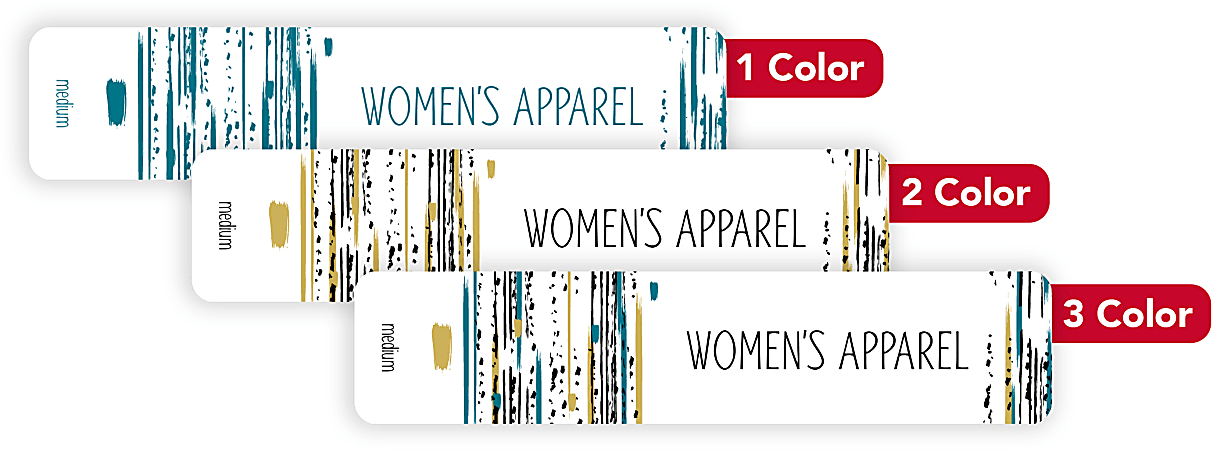 Custom 1, 2 Or 3 Color Printed Labels/Stickers, Rectangle, 7/8" x 4", Box Of 250