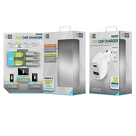 Bytech Case Logic Mobile Charger, 45W, White, CLPDV4104WT