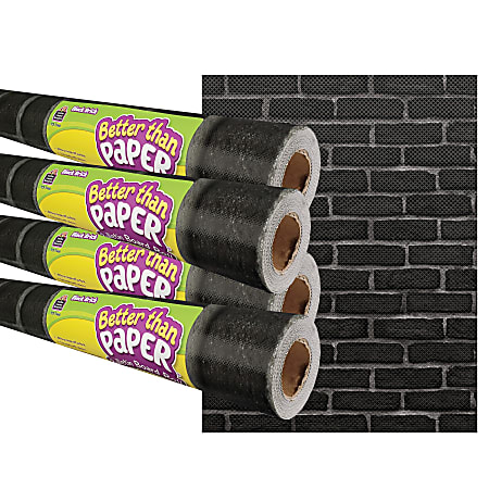 Teacher Created Resources Better Than Paper Bulletin Board Paper Roll,  Black Wood, 4-Pack TCR32362 Quill Black • Price »