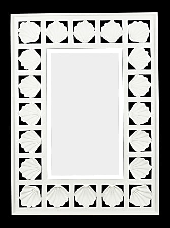 Kenroy Home Wall Mirror, Seabreeze, 31"H x 23"W x 2"D, White