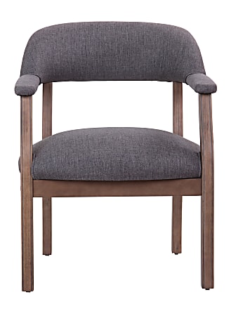 Boss Traditional Guest Chair, Slate Gray/Brown