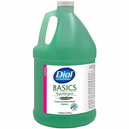 Dial Basics HypoAllergenic Foam Hand Soap - Aloe Scent - 1 gal - Bacteria Remover