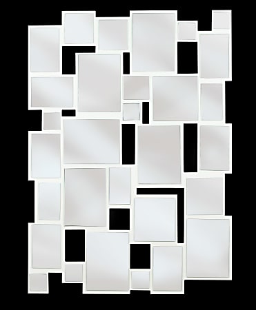 Kenroy Home Wall Mirror, Hockney, 39"H x 28"W x 1"D, White