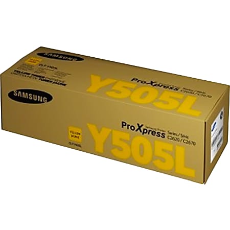 Samsung CLT-Y505L (SU514A) High Yield Laser Toner Cartridge - Yellow - 1 Each - 3500 Pages