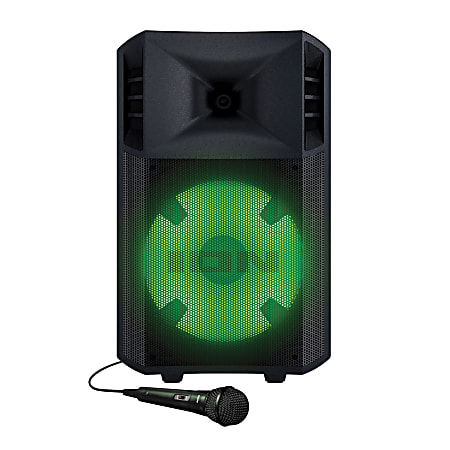 ION Audio Power Glow 300 Portable Bluetooth Party System Speaker with Lights, Microphone, and Stereo Link POWERGLOW300XUS