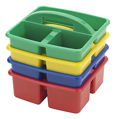 Storex Classroom Caddy, Set of 5, Assorted Colors