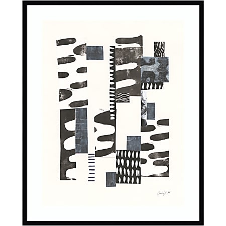 Amanti Art Overlap I by Courtney Prahl Wood Framed Wall Art Print, 33”W x 41”H, Black