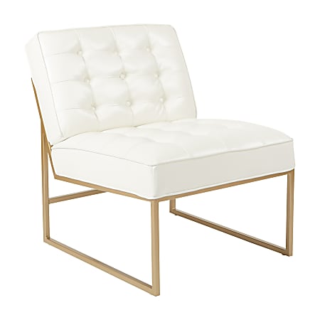 Ave Six Work Smart™ Anthony Chair, White/Coated Gold
