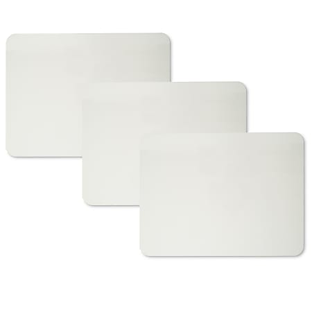 Charles Leonard Magnetic 2-Sided Dry-Erase Boards, 9" x 12", White, Pack Of 3 Boards