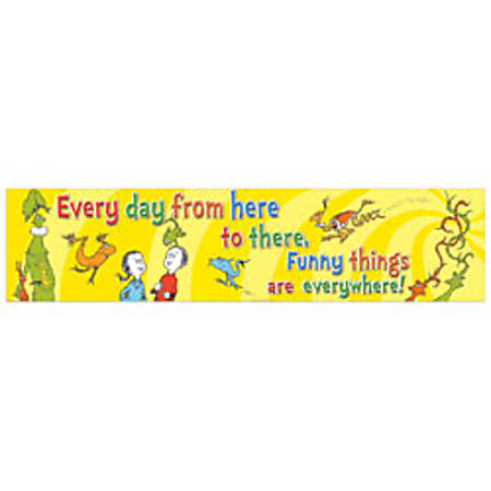 Eureka Jumbo Banner, Dr. Seuss One Fish Two Fish