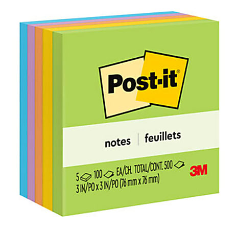 Post-it® Notes, 3" x 3", Floral Fantasy Collection,