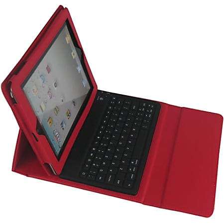 iPad Case with Builtin Bluetooth Keyboard - Red Via Ergoguys