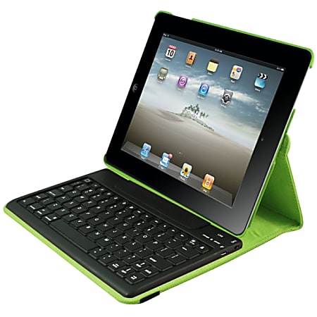 iPad Case Detachable Bluetooth Keyboard for iPad 2-4 - Lime Via Ergoguys