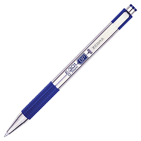 Zebra Pen F 301 Stainless Steel Ballpoint Pens Fine Pen Point 0.7