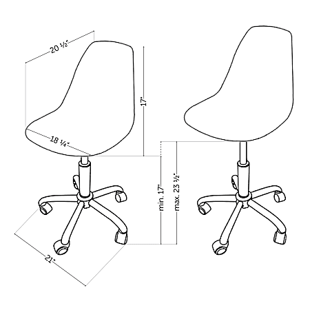 South shore annexe office hot sale chair wheels