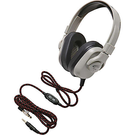 Califone Headphone W/ Life Time Cord, Rechargeable - Stereo - Mini-phone - Wired - 50 Ohm - 20 Hz 20 kHz - Over-the-head - Binaural - Ear-cup - 6 ft Cable - Noise Canceling