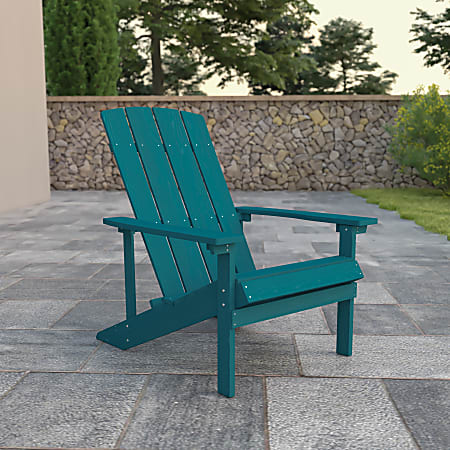 Flash Furniture Charlestown All Weather Adirondack Chair Sea Foam ODP Business Solutions