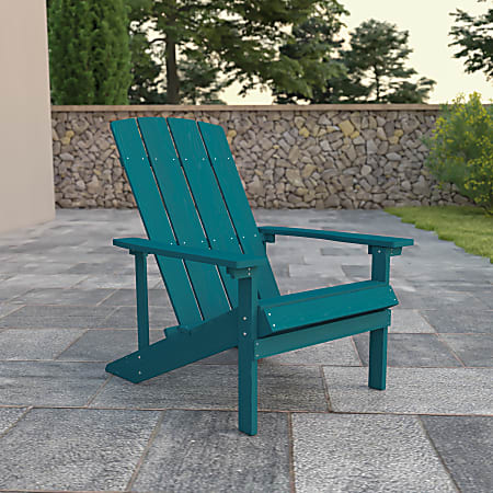 Flash Furniture Charlestown All-Weather Adirondack Chair, Sea