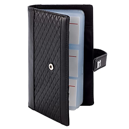 i.e.™ Snap Business Card Holder, Black Argyle