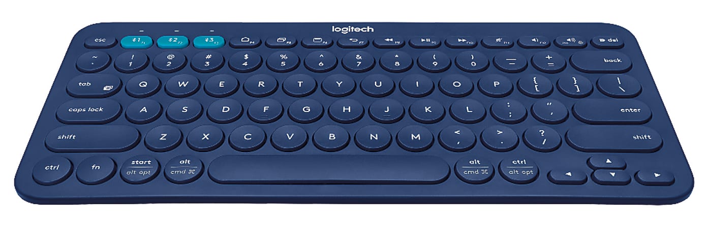 Logitech® K380 Multi-Device Wireless Keyboard, Compact, Blue, 920-007559