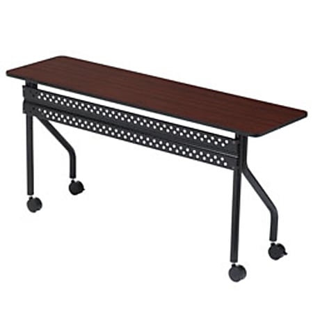 Iceberg OfficeWorks™ 72"W Mobile Training Table, Rectangle, Mahogany