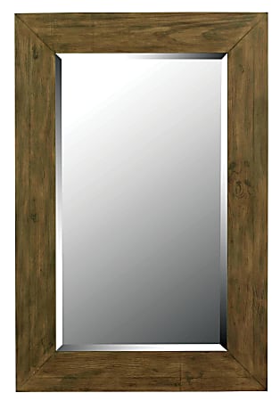 Kenroy Home Wall Mirror, Eureka, 42"H x 28"W x 1"D, Dark Wood