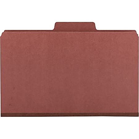 Smead® SuperTab® Classification Folders, 2/5" Tab Cut, Right Tab Position, Legal Size, Red, Box Of 10
