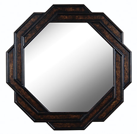 Kenroy Home Wall Mirror, Interchange, 34"H x 34"W x 1"D, Bronze