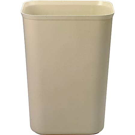 Rubbermaid Commercial 40-Quart Fire Resistant Wastebasket - 10 gal Capacity - Yes - Scratch Resistant, Dent Resistant, Chip Resistant - 20" Height x 11.3" Width x 15" Depth - Fiberglass - Beige - 4 / Carton