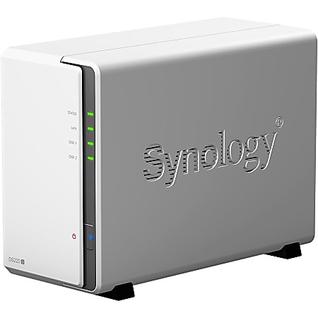 Synology DiskStation DS220J SANNAS Storage System Realtek RTD1296 1.40 GHz  2 x HDD Supported 32 TB Supported HDD Capacity 0 x HDD Installed 2 x SSD  Supported - Office Depot