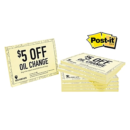 Custom 1 Color Post it Notes 4 x 3 Assorted Colors 50 Sheets Per Pad ...