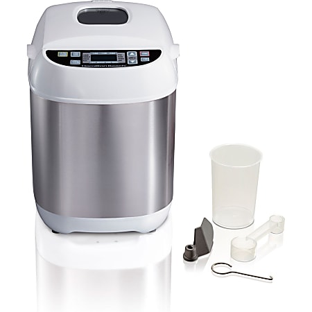 Hamilton Beach Artisan Dough & Bread Maker (White) - 2 lb Capacity - White, Brushed Stainless Steel