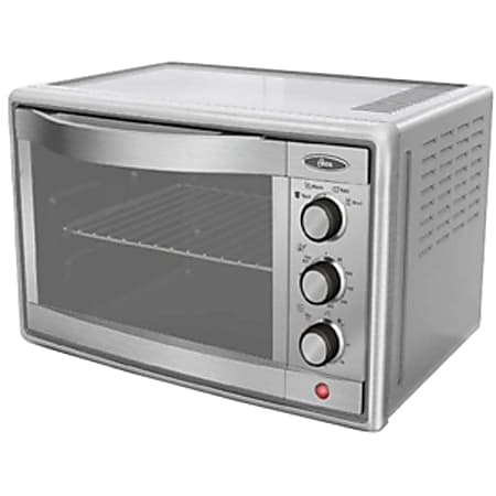Oster brushed stainless steel countertop oven with convection outlet