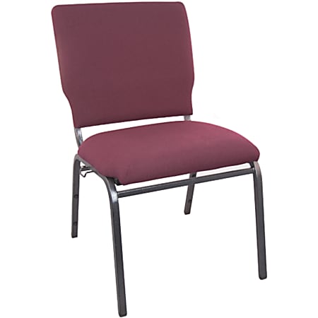 Flash Furniture Advantage Multipurpose Church Chair, Maroon/Silver Vein