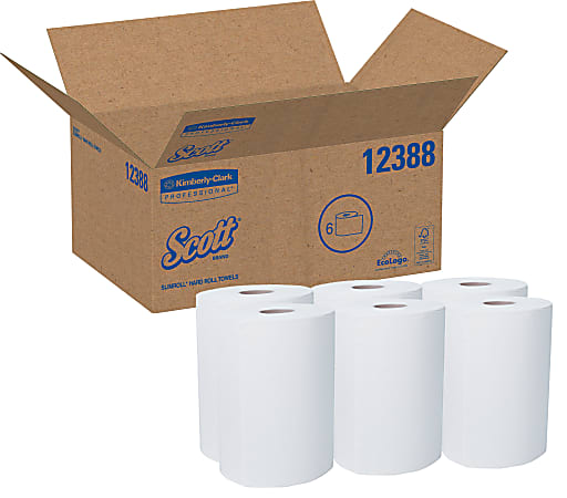 Scott Slimroll 1 Ply Paper Towels 70percent Recycled Pack Of 6