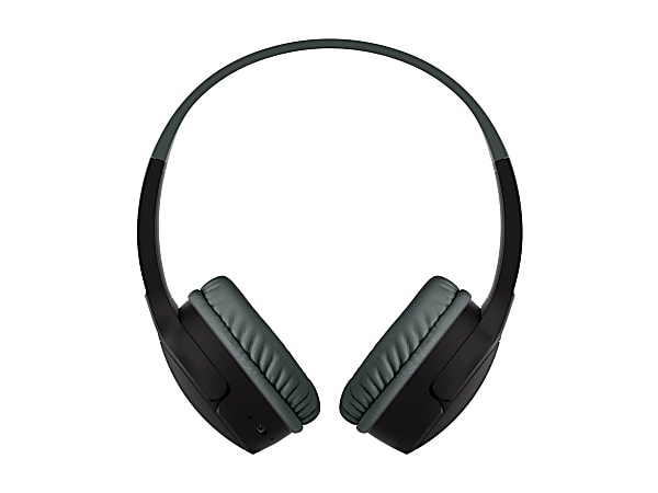 Belkin SoundForm Mini Wireless On-Ear Headphones for Kids - Stereo - Mini-phone (3.5mm) - Wired/Wireless - Bluetooth - 30 ft - On-ear, Over-the-head, Over-the-ear - Binaural - Ear-cup - 4 ft Cable - Black