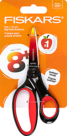 Fiskars® Big Kids' Scissors, 6", Pointed, Assorted Ombre Colors