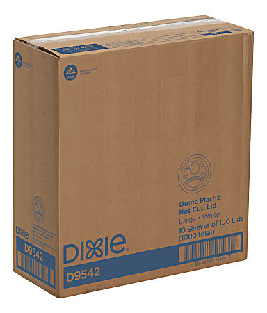 Dixie by GP PRO Large Dome Plastic Hot Cup Lids For 12 16 Oz Paper Cups ...