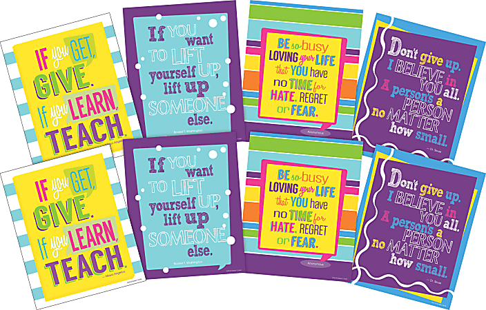 Barker Creek Art Prints, 8" x 10", Happy Collection, Set Of 8 Prints