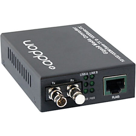 AddOn 10/100/1000Base-TX(RJ-45) to 1000Base-BXD(ST) BiDi SMF 1550nm/1310nm 20km Media Converter - 100% compatible and guaranteed to work