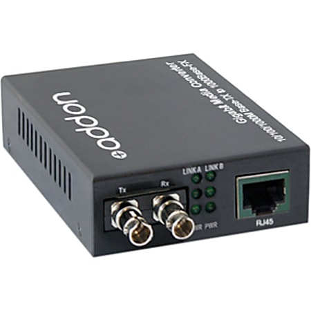 AddOn 10/100/1000Base-TX(RJ-45) to 1000Base-LX(ST) SMF 1310nm 20km Media Converter - 100% compatible and guaranteed to work
