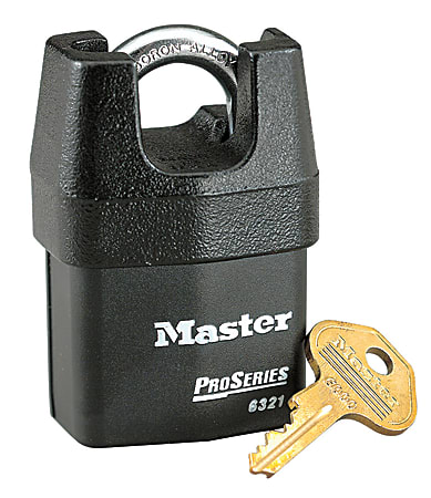 Master Lock Pro Series Boron Alloy High Security Key Padlock 78 x 34 -  Office Depot
