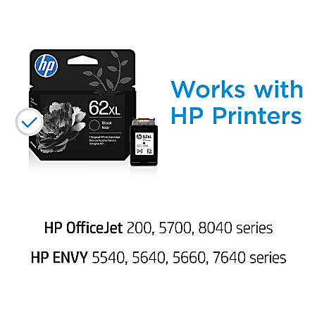 HP 62XL Black High Yield Ink Cartridge C2P05AN - Office Depot