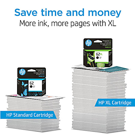 HP 62 XL ブラック　黒　8点 HP® 62XL Black Printer Ink Cartridge (C2P05AN#140)