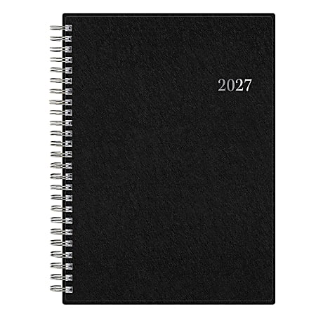 2027 Passages Solid Black Weekly/Monthly Notes Planner 5.875x8.625
