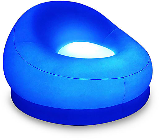 BloChair AirCandy Inflatable Chair, Clear/LED